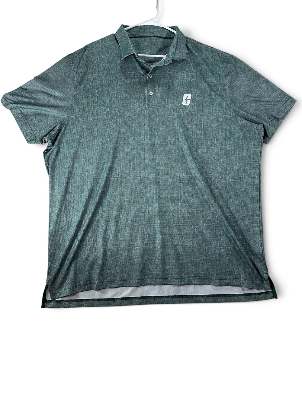 johnnie-O Men’s XXL Short Sleeve Polo in Heathered Green with Chest Logo